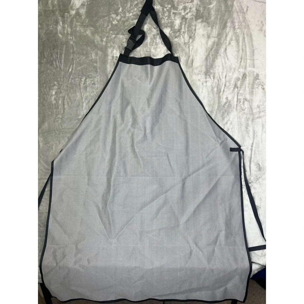 Rubber Vinyl Apron for Cooking Black Padded Neck‎ Hairstylist Painting